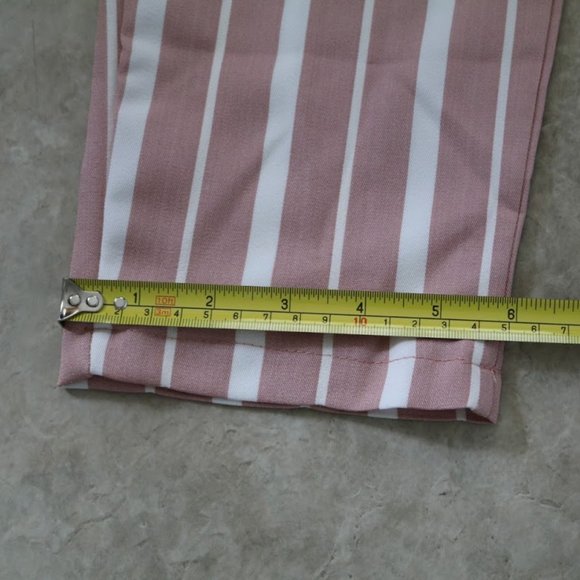 Impressions 'One And Only' Stripe Paperbag Ankle Pants NWOT! - Size S - Picture 14 of 16